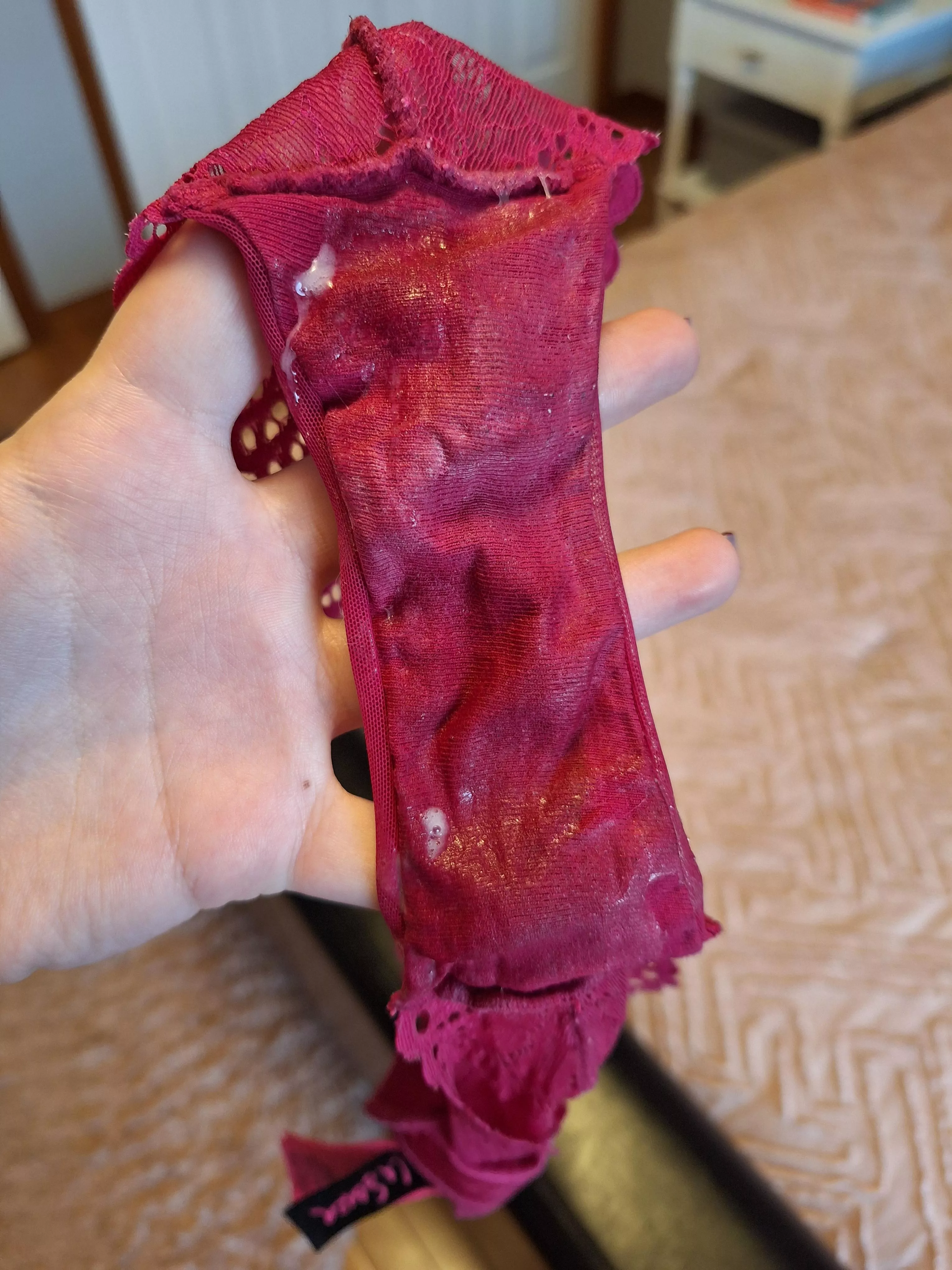 No one wanted these panties yesterday, so I filled them with cum. Already have 24 hour wear and filled with my juices. Can ship out ASAP, so DM to buy! [Selling] [Canada] posted by FlirtyCollegeCurves