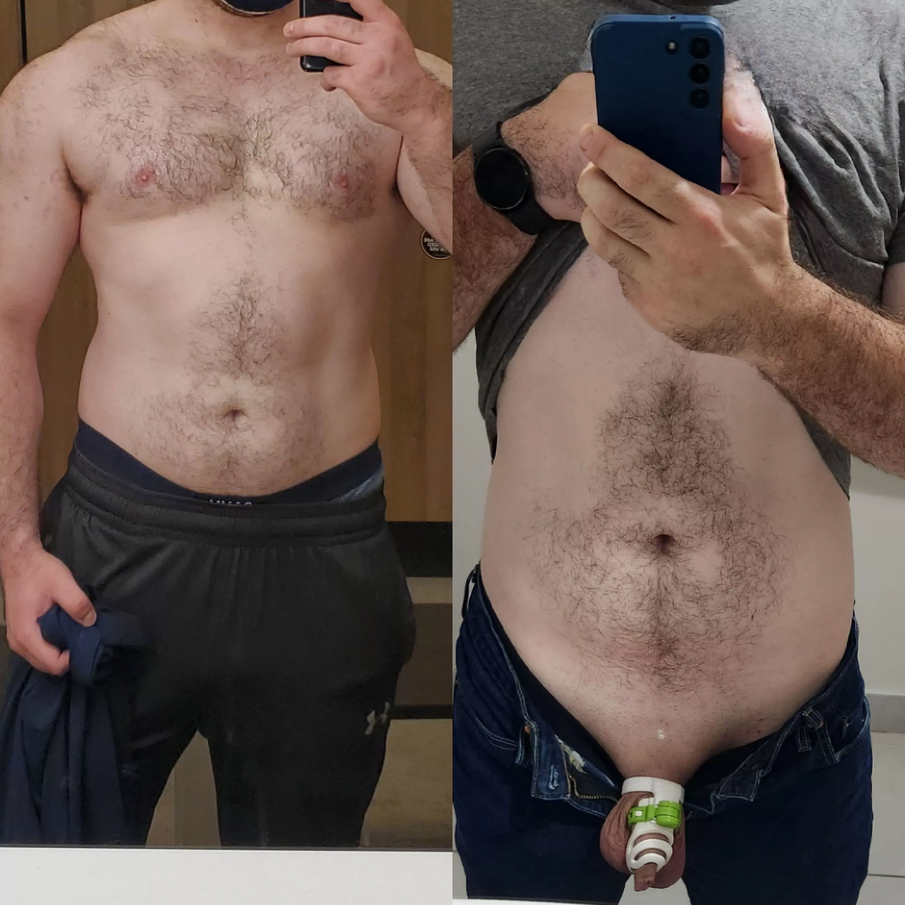 Pov: what you see me wearing at the gym, and what I'm wearing underneath ;) posted by free_cuckold_69