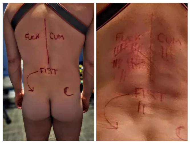 Before and after the horse market party our friends put on (i was a mare) This was my back by Jeef_ottawa