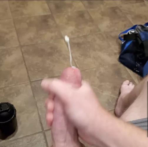 Cumshot in the shape of sperm by Cabooseisjake