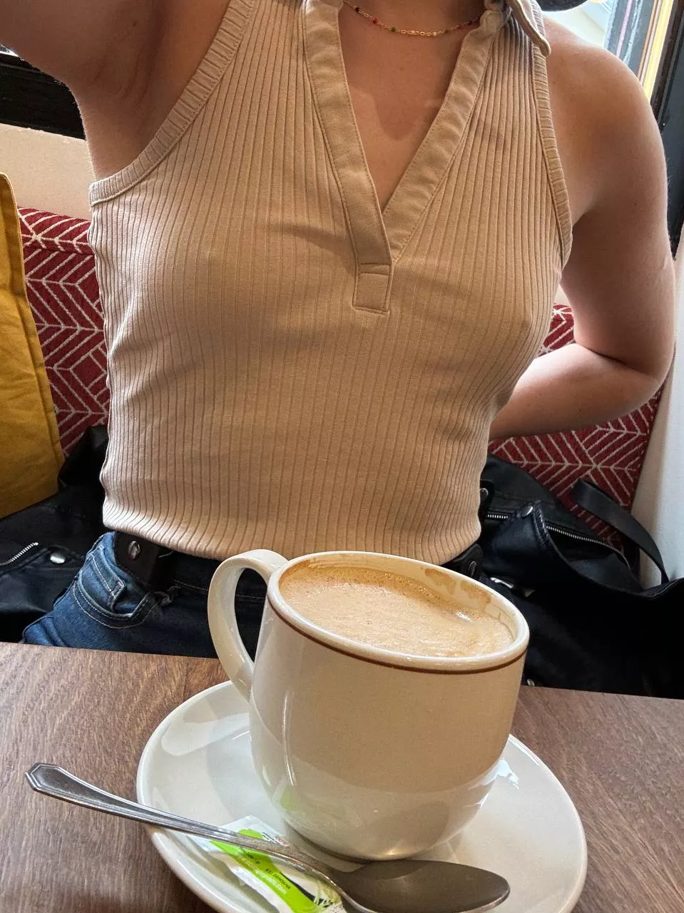 Drinking coffee while my nipples say hello posted by sam_my_friend