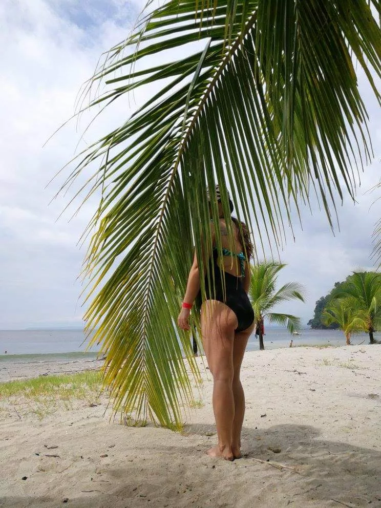 🌴Enjoying the beach. Can you tell I'm shy? 🙈 posted by ElytheWifey