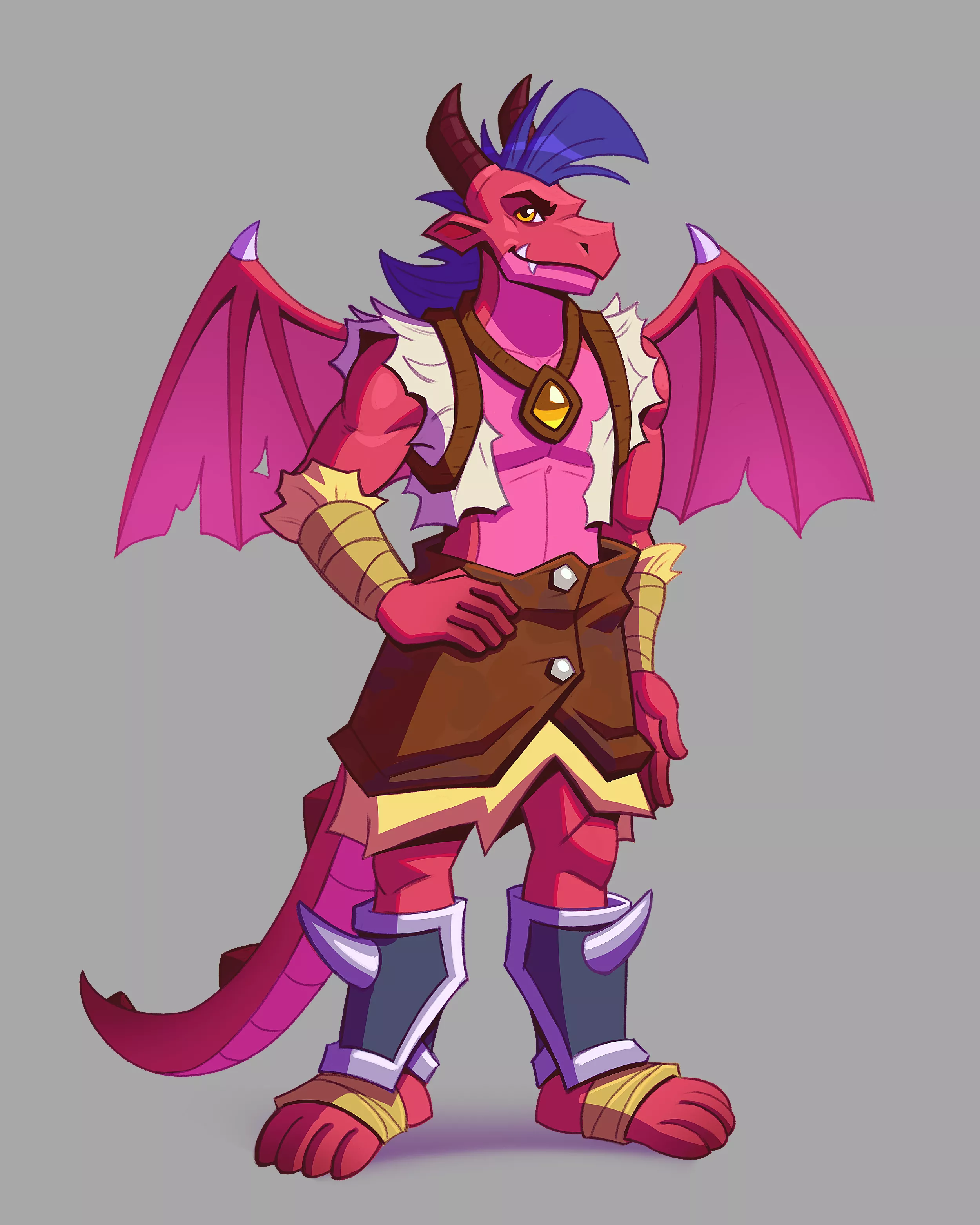 full body art of my oc (made by me) posted by isacmirandaart