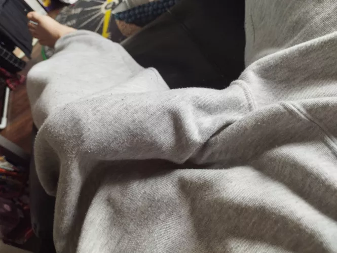 Hard in gray sweatpants by ConstantDesmond