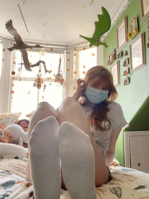 My socked soles need a good rub~ by SabineSolez