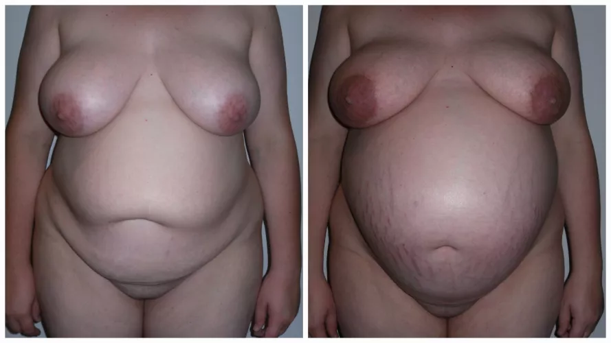 3 months or so vs ready to pop! by hnyauscpl81