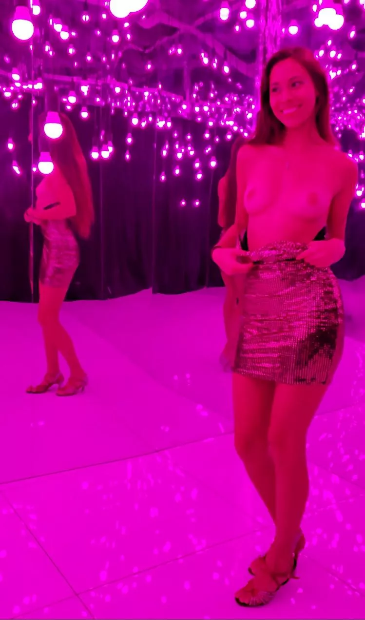 Another pic of me from the selfie museum we took in this pretty light room Cx posted by YummyHoneyyy