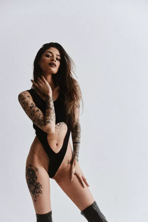 Black bikini. Hope it matches my tattoos. by Top-Stable-6585