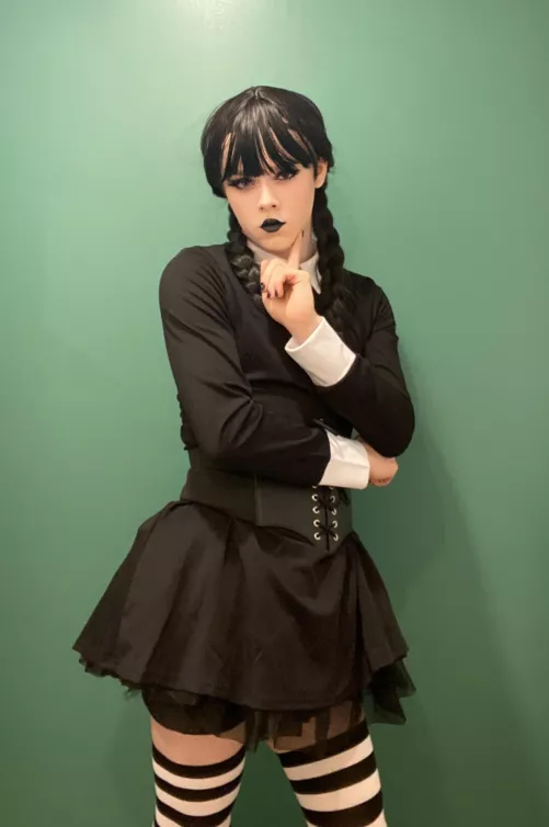 Femboy Wednesday Addams for halloween🖤 by Dry-Apple2493