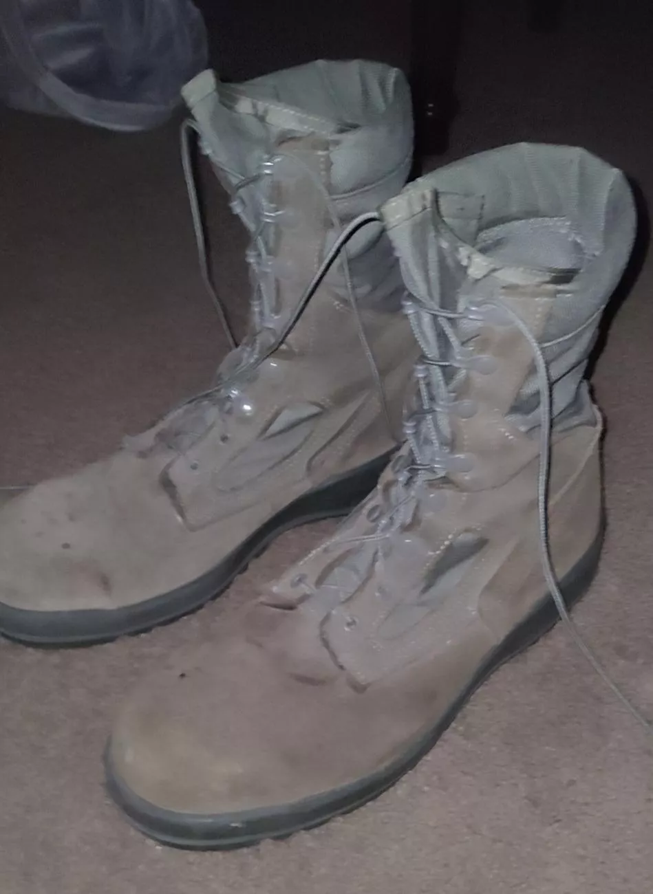 Got these from my friend's father, he's not sure how old these boots are. Can I get an ID on them? posted by awkward_but_decent