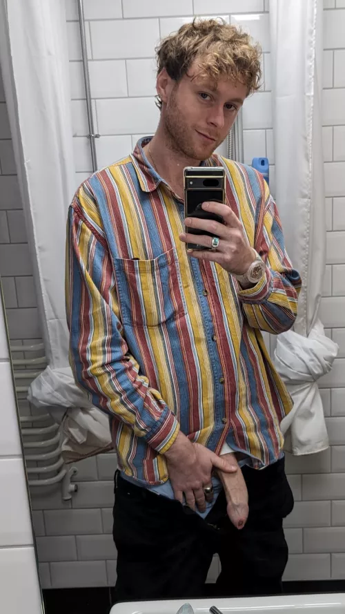 Hanging out in the work toilets waiting for you by boy4the