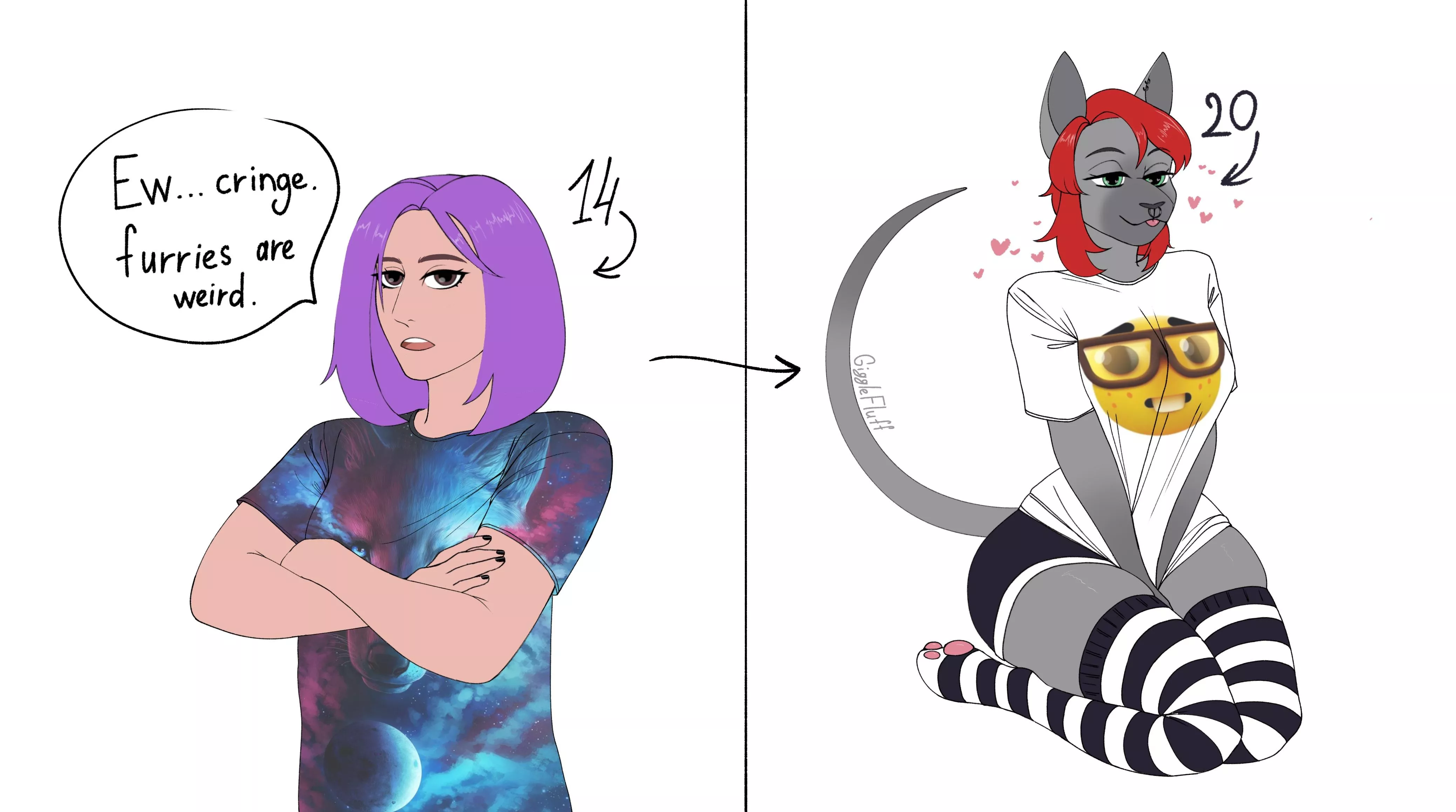 Happier now (art by me) posted by Organic_Platypus6462