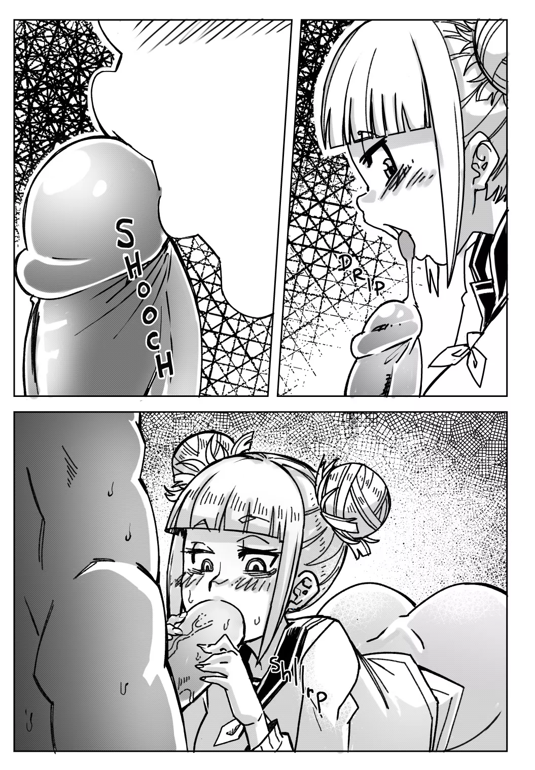 Toga finally getting the drink she wants... (Ongoing Pregnant Hero Academia comic by Mabeelz) posted by karenwindsor2