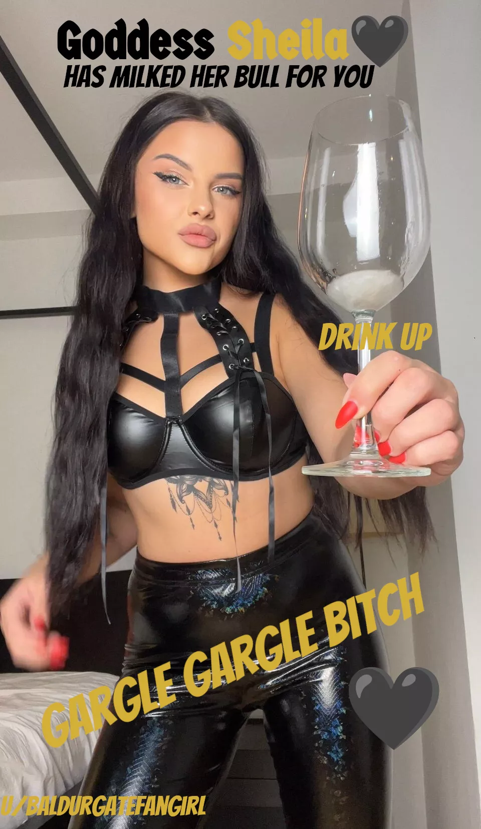 drink up for Goddess Sheila🖤 🖤 🖤 🖤 posted by baldurgatefangirl