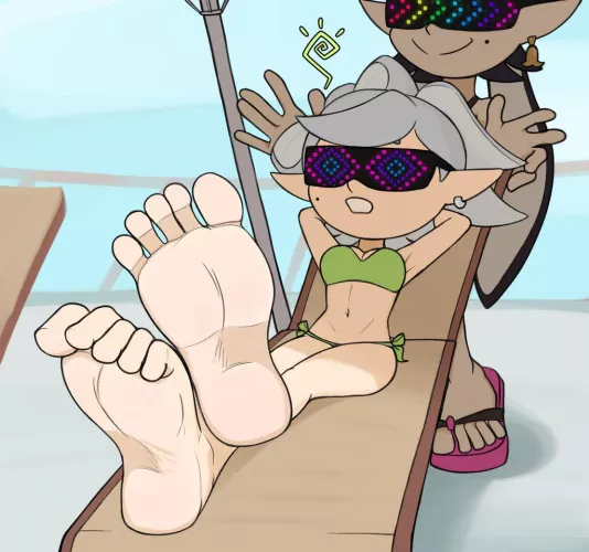 Marie from Splatoon in a bikini with some hypnoshades on. (Pentaguy) by ExternalRise3840