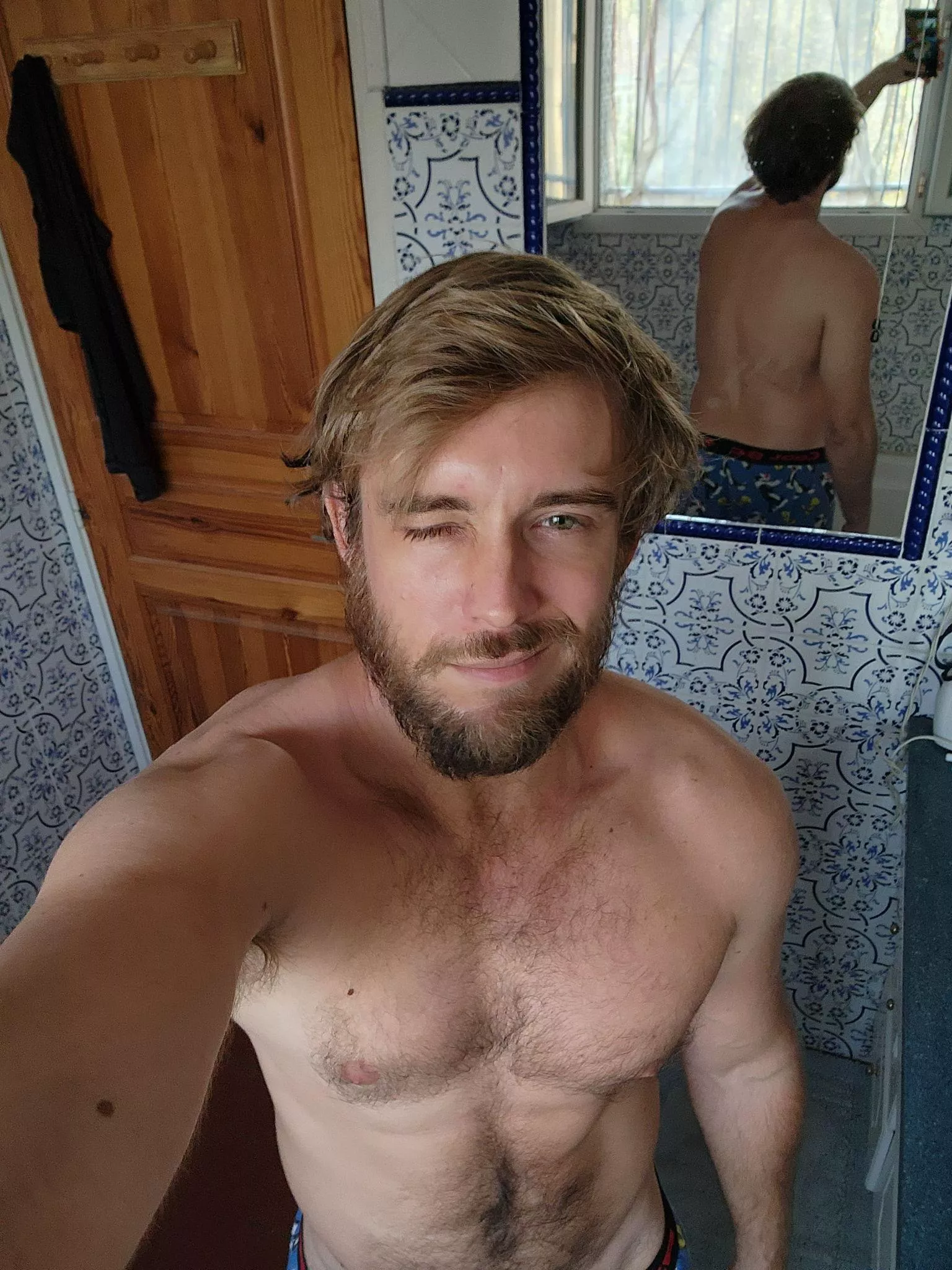 Trying to take a selfie winking 😉 posted by hellishpublicist