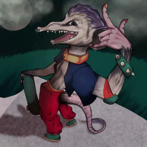 What name do you think I should give this anarchist opossum? by mijael_zur