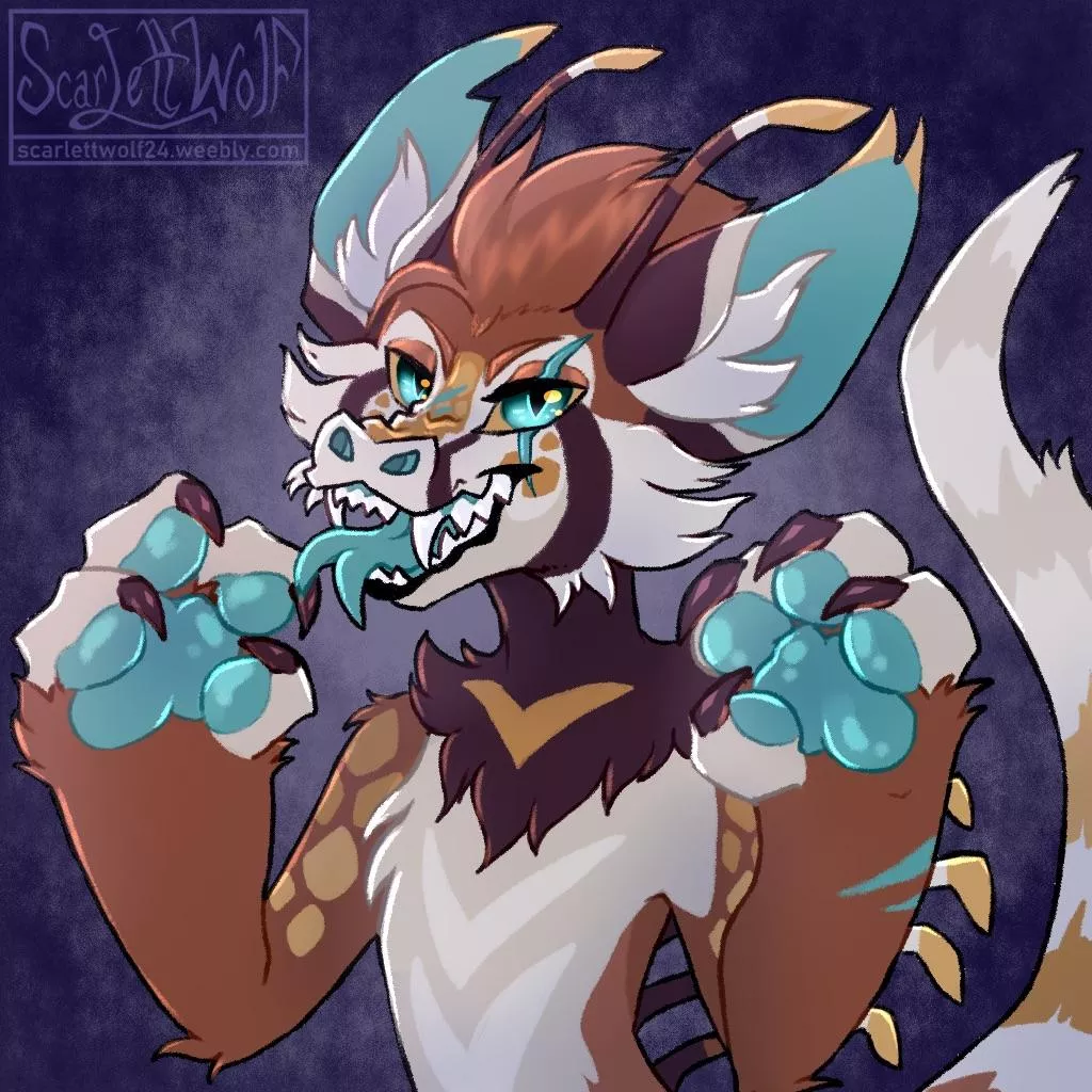 Big Paws, Big Claws 🐾✨ posted by scarlettwolf24