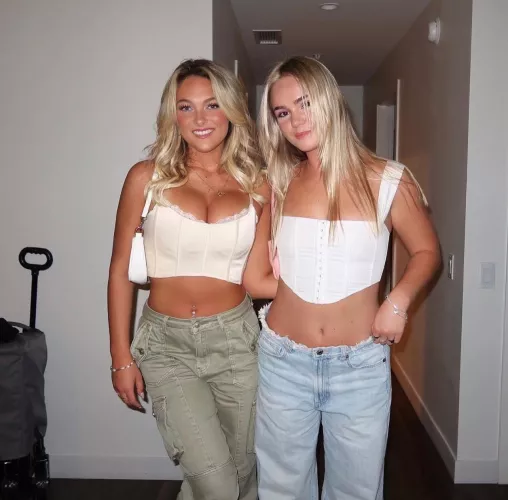 Blondes in white tops by BingB0ngBoi