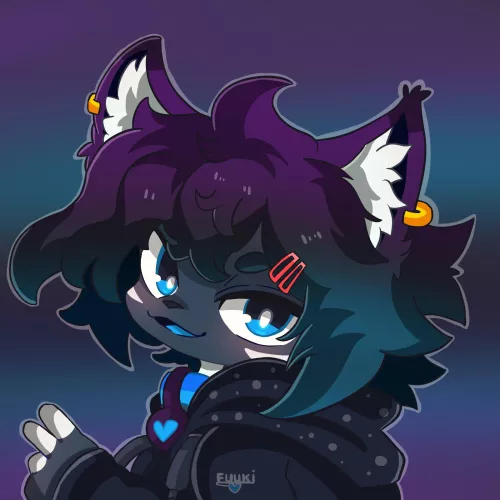 Edgy Neko (art by me) by Fuuki_Art