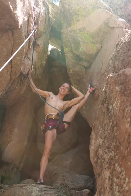 (F) Went climbing with the girls so of course this happened! by LizBeCheeky