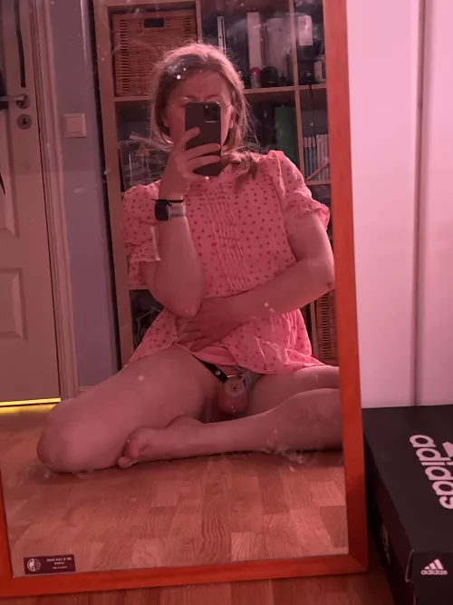 Flat cage and pink dress by AmeliaThePotato