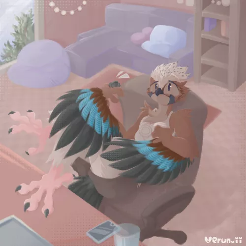 Hanging around with the spiderbro (Verun_ii) by DasAntwortviech