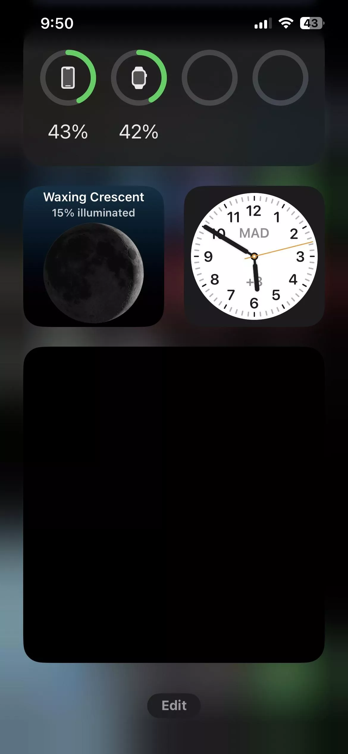 iOS widget stopped working a couple of days ago, it’s just black. posted by gematriadown