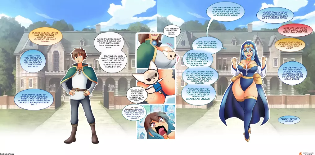 Kazuma the priestess of Aqua by themightfenek by Logical_External_677