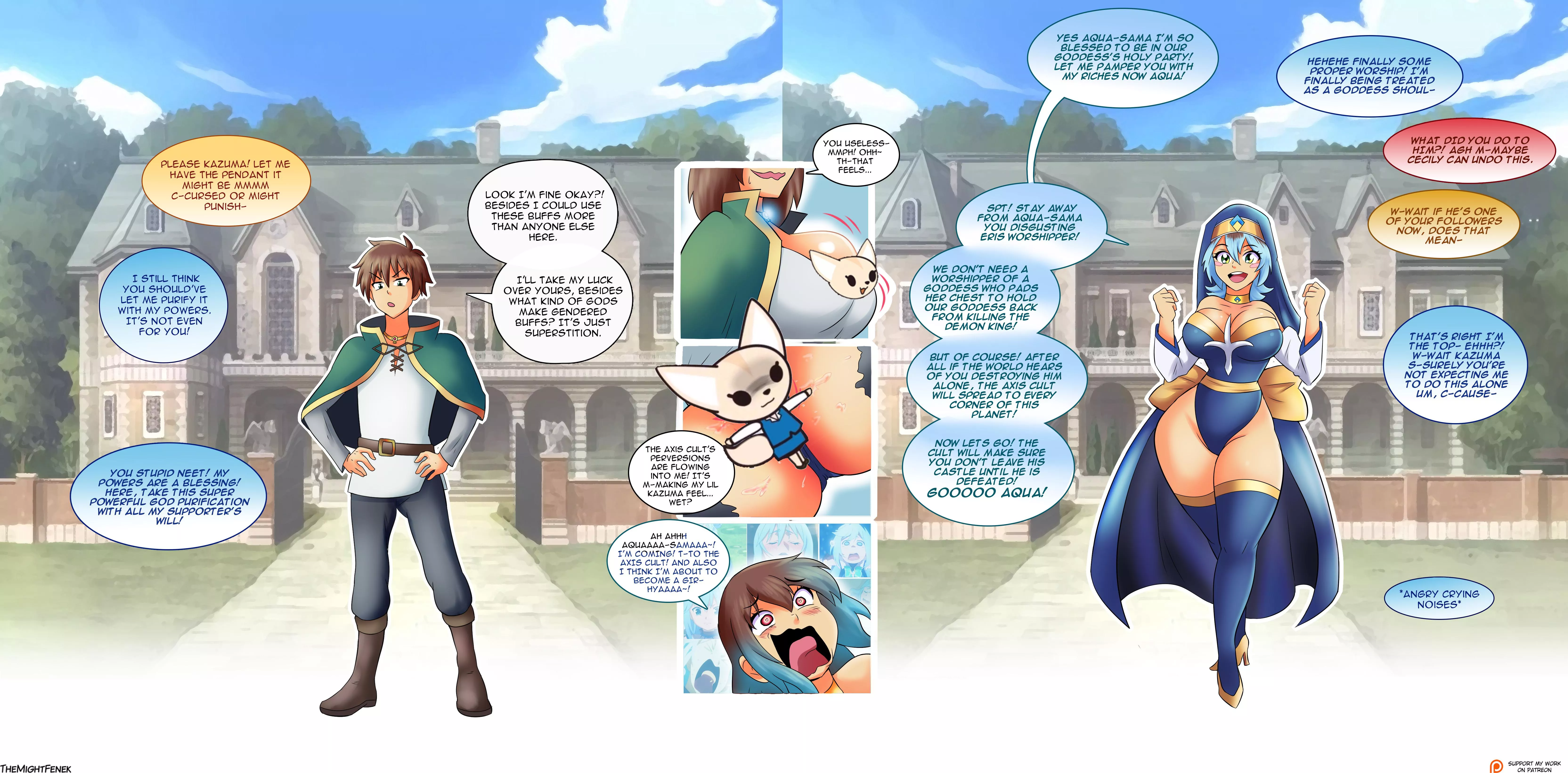 Kazuma the priestess of Aqua by themightfenek posted by Logical_External_677