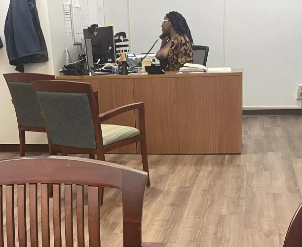 My nosy coworker caught me (f)rom across the room by melaningoodgirl