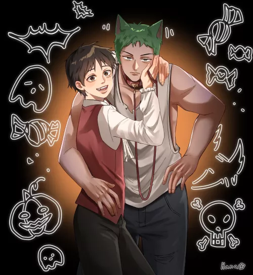 [One Piece] Scary Dog Privilege 🤭 (By @Flowereye_Hana) | ZoLu by That_Tamarah_Chick_