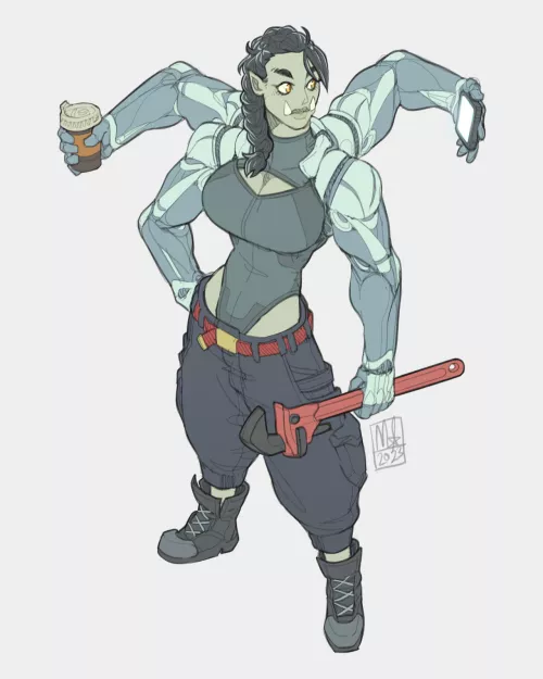 ork mechanic, by bigmsaxon by morapol