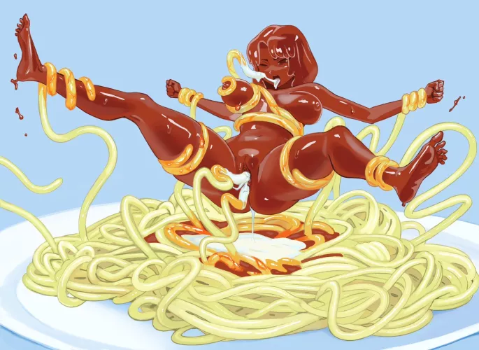 Tomato sauce girl [OC] by maouwow-art