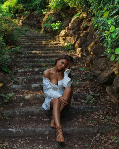 Viki on the stairs by Standard_Language_59