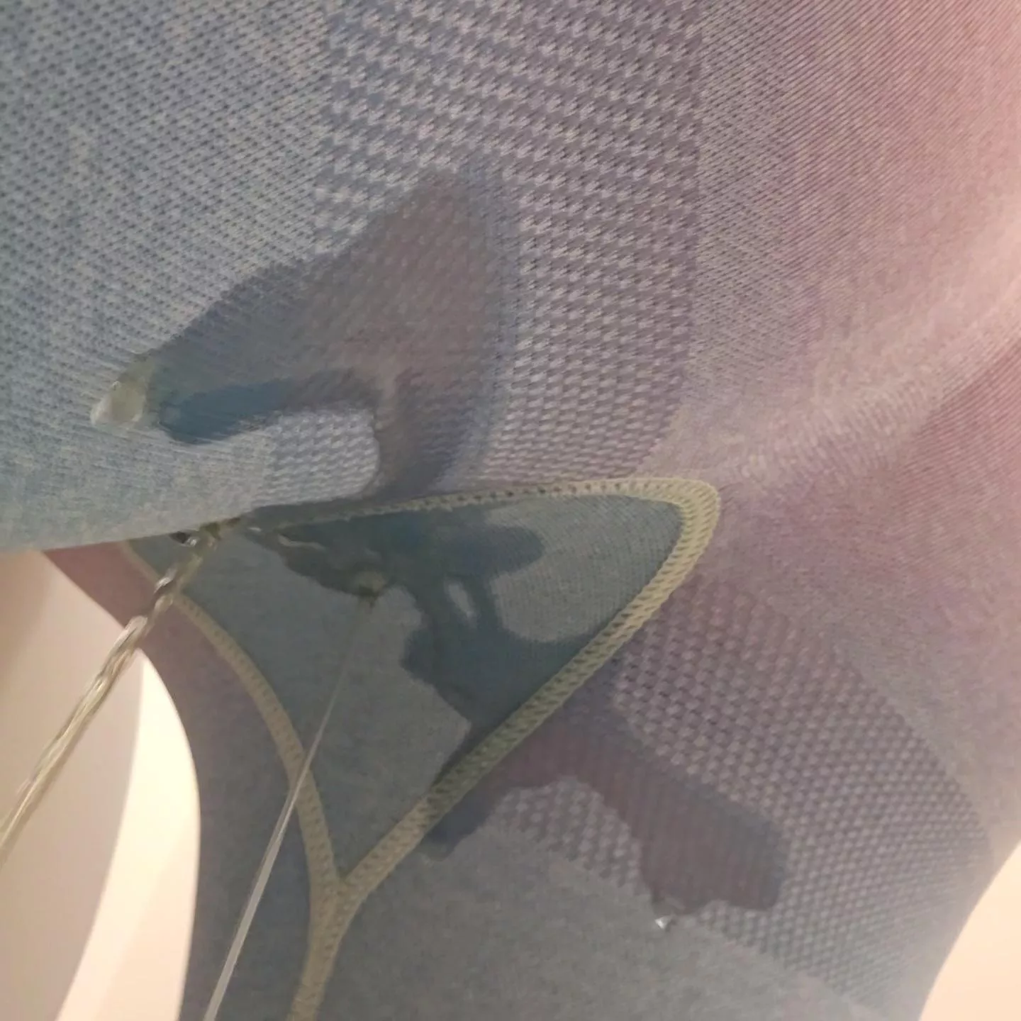 I love the way liquid seeps through these leggings... do you? posted by Think-Dig2297