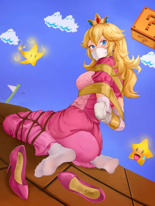 I would love to be princess peach if I get tied up like this by Girly_Alice