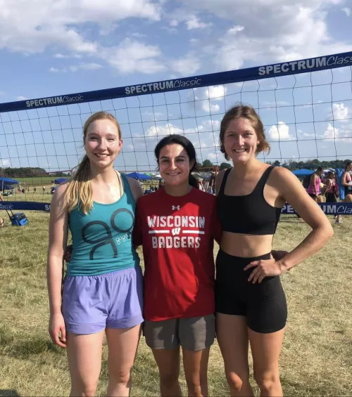 Line up these college volleyball girls by [deleted]