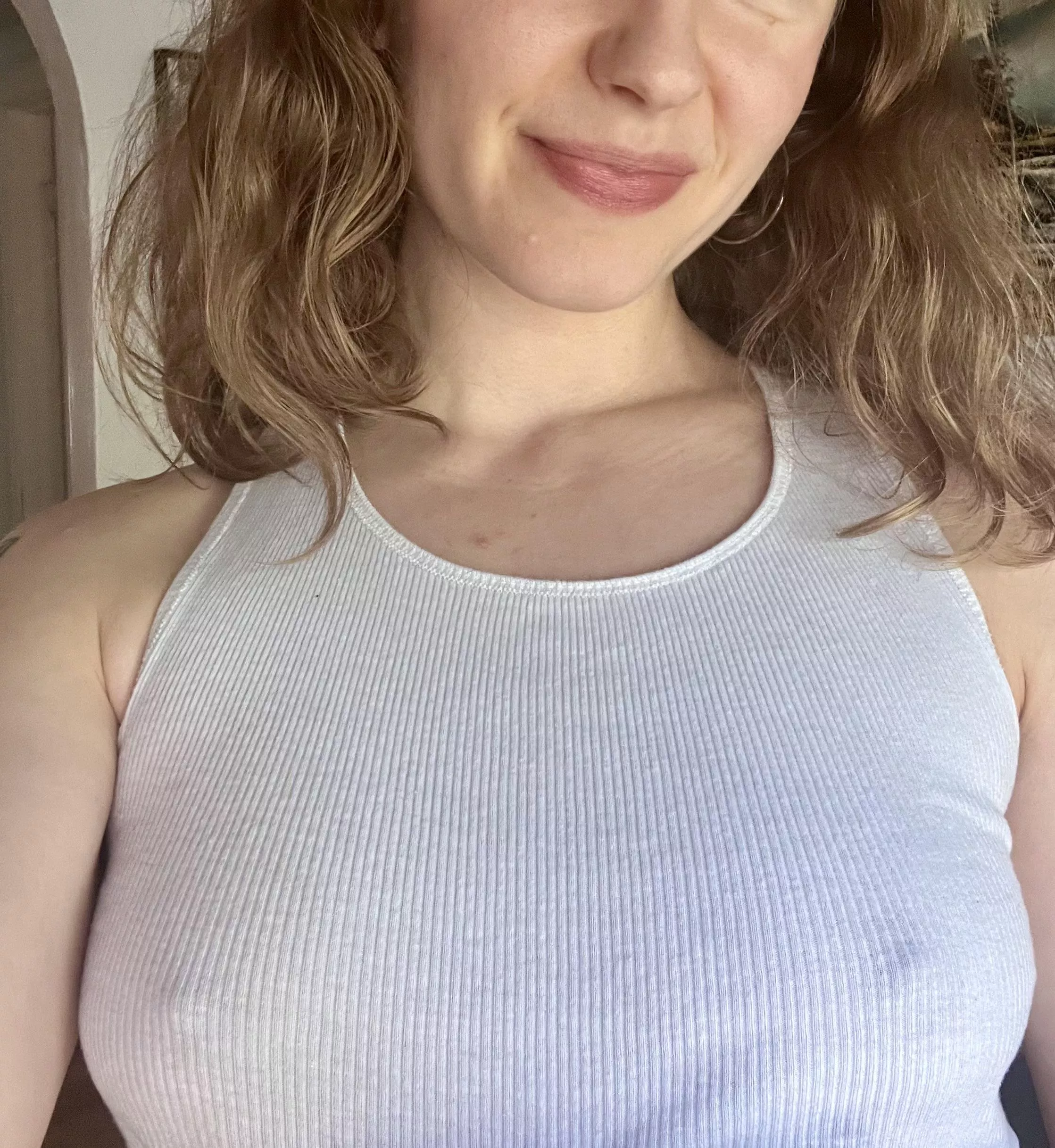 This white tank looks better without a bra posted by eternaldarkness12