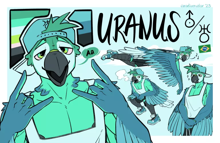 Uranus the Spix's Macaw! Which planet should I do next? by VanadiumValor