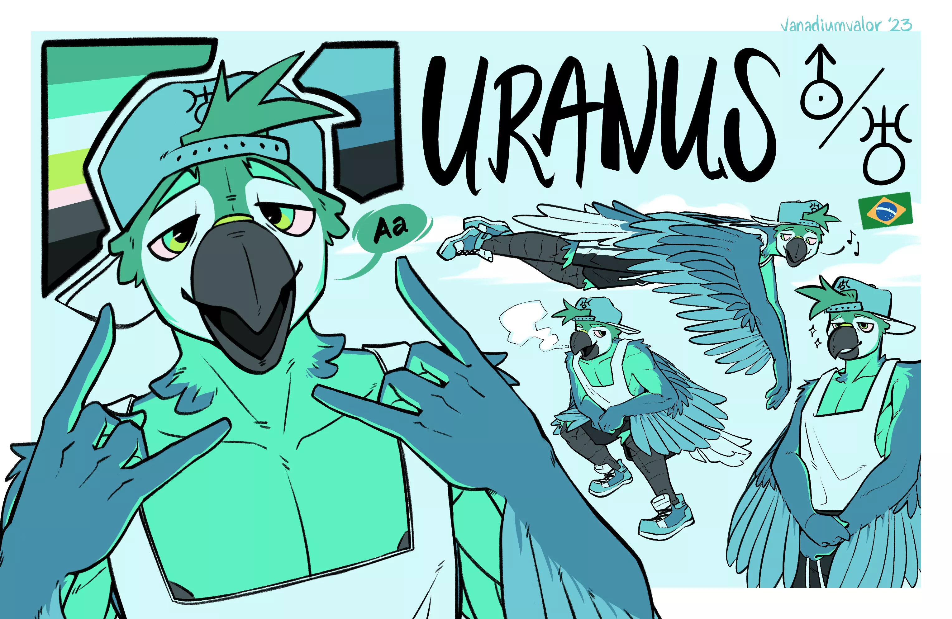 Uranus the Spix's Macaw! Which planet should I do next? posted by VanadiumValor