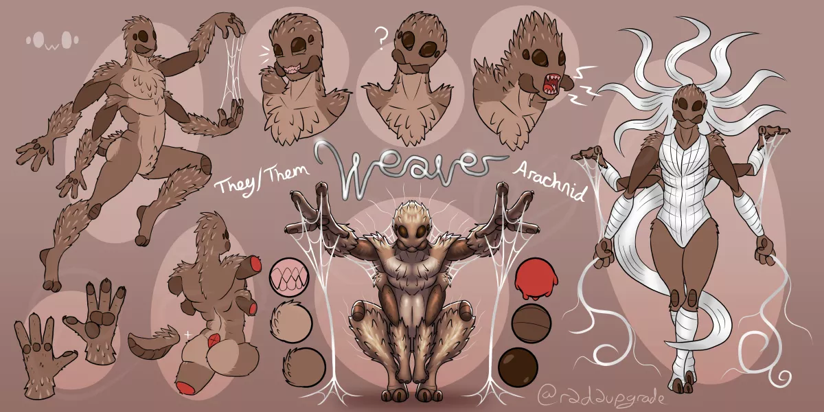 Weaver - Web-spitting wall-climbing arachnid (refsheet) posted by r2d2upgrade