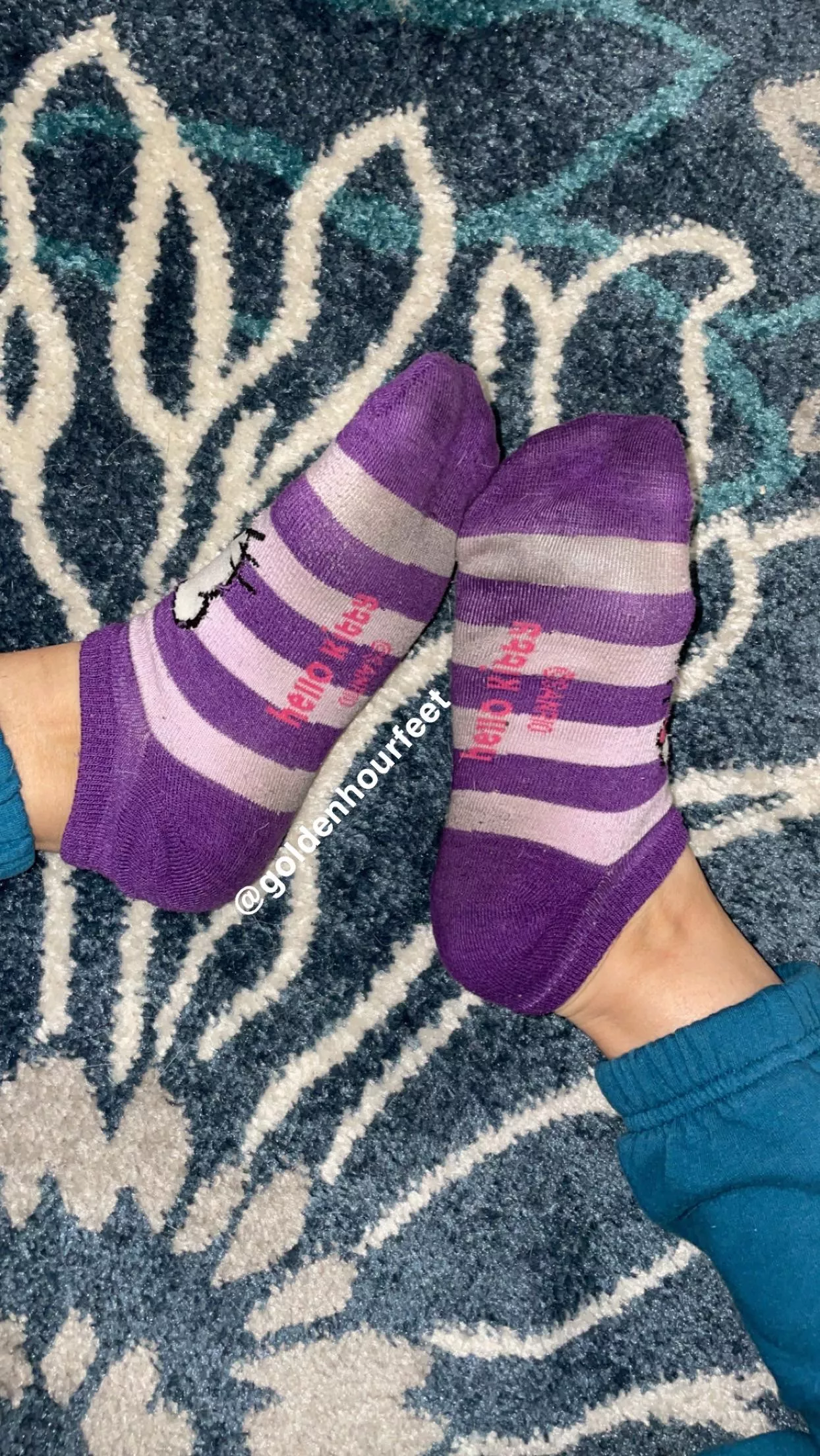 Dm to claim a pair of my smelly socks💜 posted by goldenhourfeet