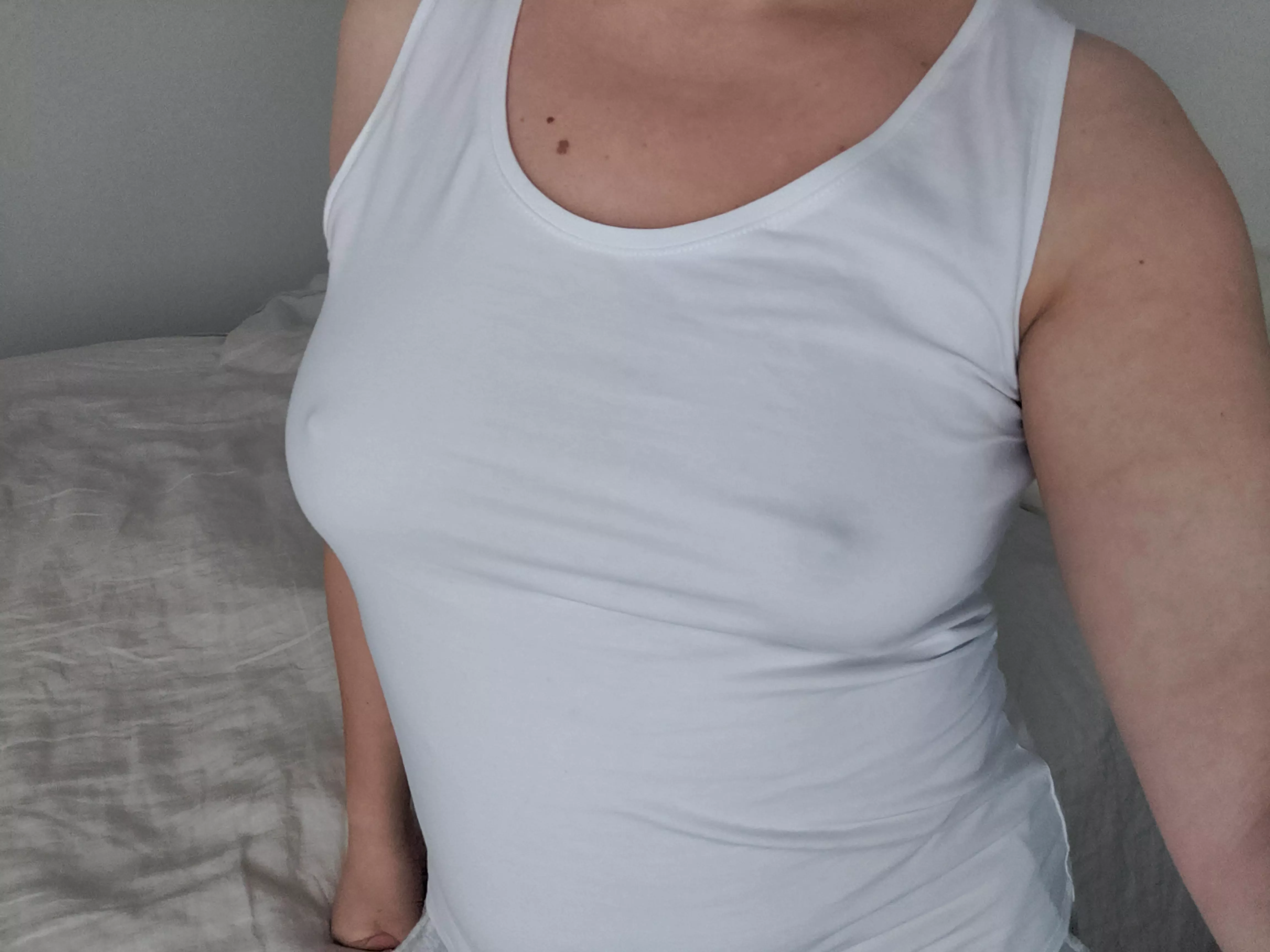 I love white tank tops posted by LumiLaine_