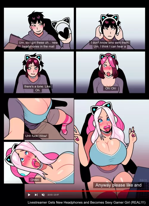 Please Like and Subscribe (TGTF E-Girl Bimbofication) by Blackshirtboy by Silvia_the_Kitsune