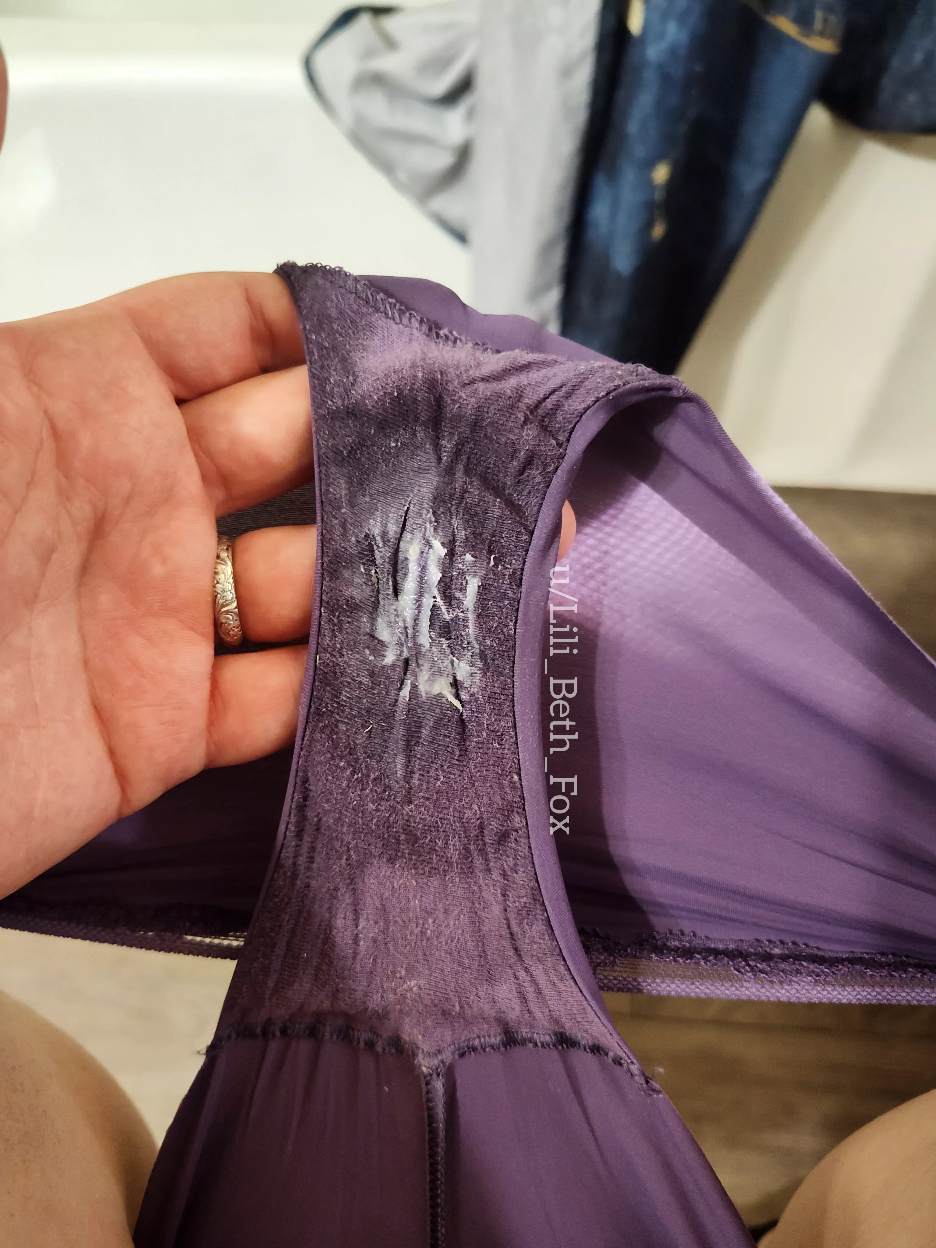 Three days of wear... My gusset is so sticky! [OC] posted by Lili_Beth_Fox