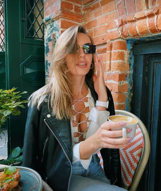 a leather jacket on a naked body looks better, but I was a little shy, I hope you like this look too) posted by SadWorsfs