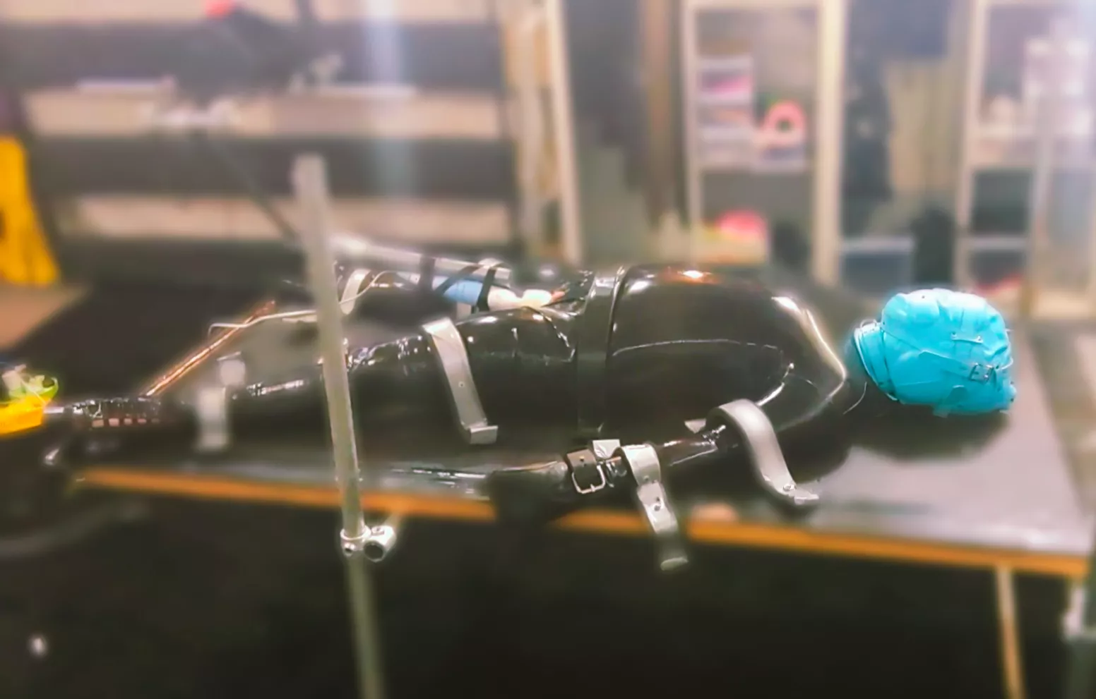 A shiny doll, strapped down and ready to play with posted by AnnRoweX