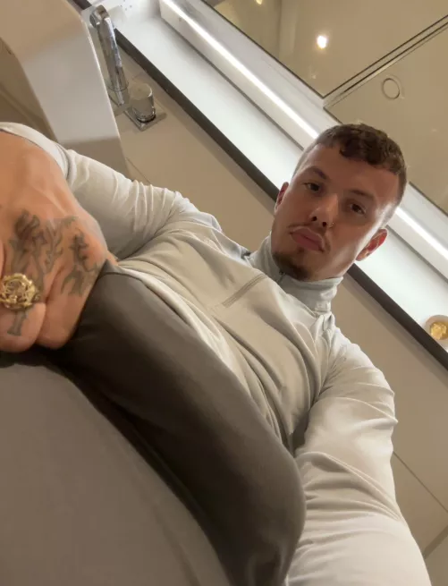 Does my cock outline excite you? by nsiveDeficie