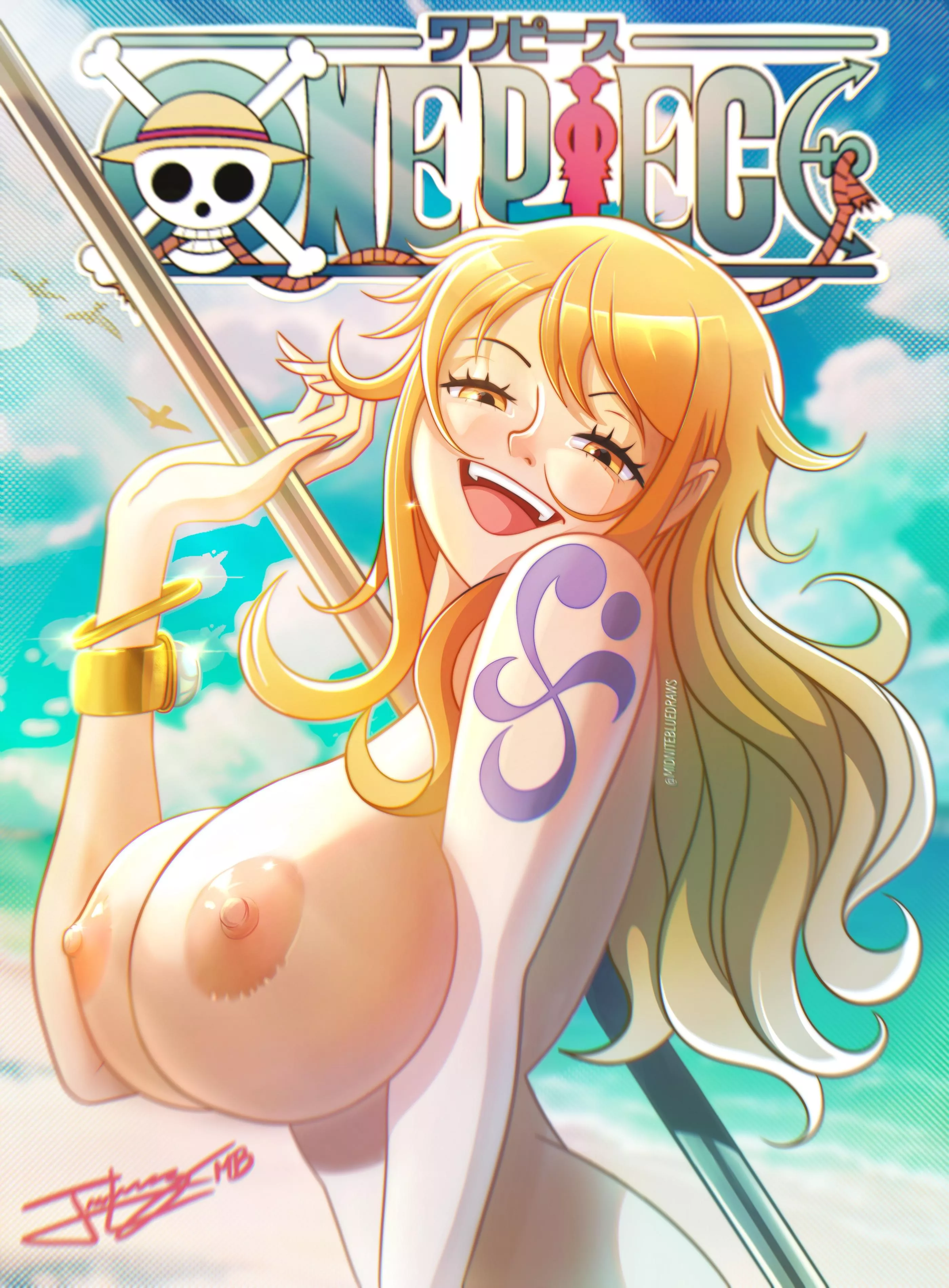 Nami fan art by me (NSFW version 🔞) posted by MidniteBlues